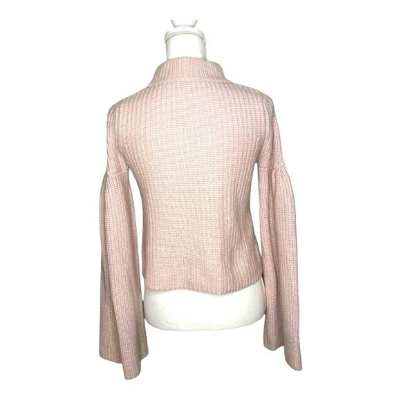 Autumn Cashmere Cropped Mock Sweater Ballerina Pink XS - Picture 3 of 9